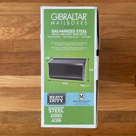 NEW! Gibraltar Woodlands Black, Medium, Steel, Wall Mount Mailbox - Picture 7 of 15